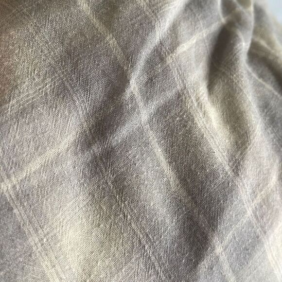 LOFT Womens Button Down Blouse Windowpane Lightweight Long Sleeve Beige Small - Picture 12 of 12